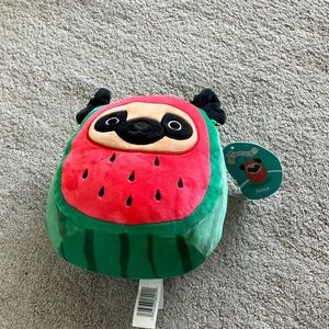 Squishmallows Red and Green Watermelon Sloth Plush